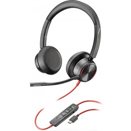 POLY Blackwire 8225 Stereo USB-C Headset +USB-C/A Adapter Alámbrico Diadema Oficina/Centro de llamadas USB Tipo C Negro