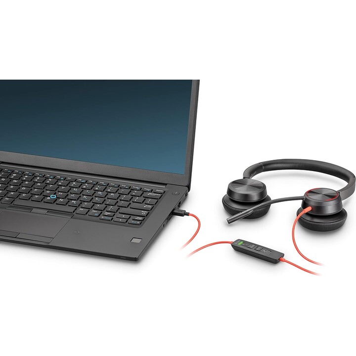 POLY Blackwire 8225 Auriculares estéreo USB-C +Adaptador USB-C/A