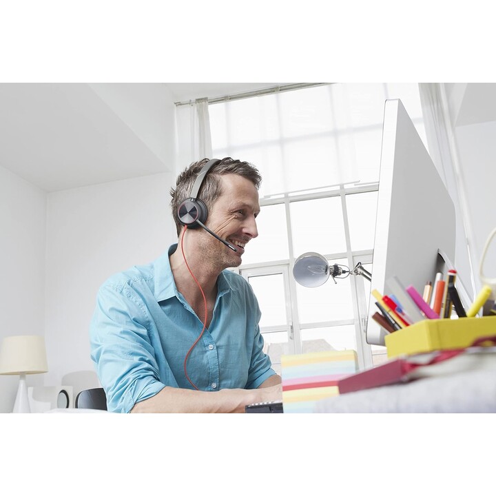POLY Blackwire 8225 Auriculares estéreo USB-C +Adaptador USB-C/A