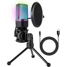 Micrófono Woxter MIc Studio 65 RGB/ USB 2.0