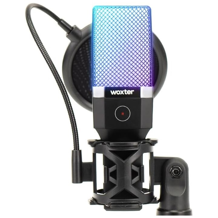Micrófono Woxter MIc Studio 65 RGB/ USB 2.0
