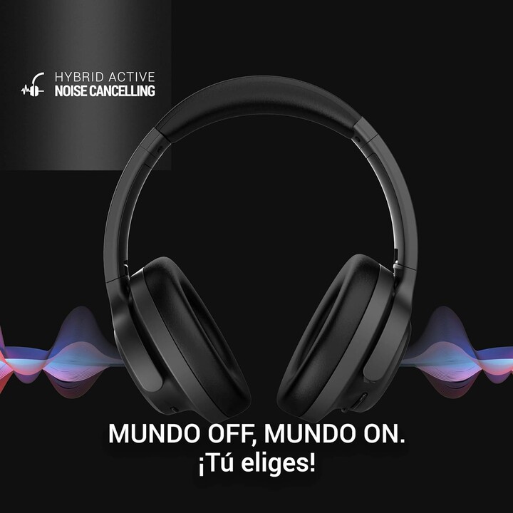 Energy Sistem Silent ANC Fones de ouvido Bluetooth com cancelamento de ruído Preto
