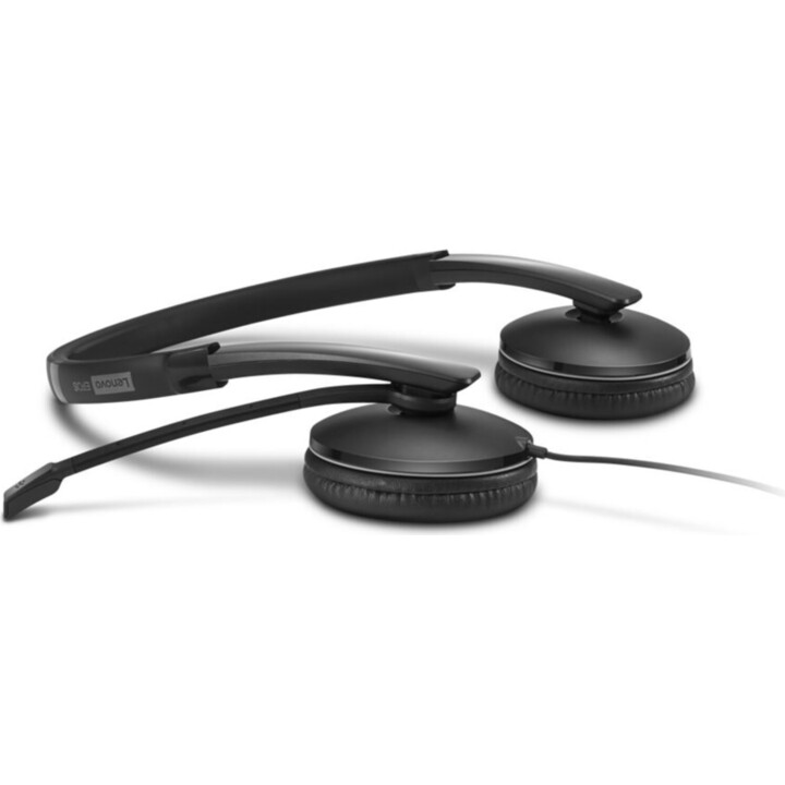 Lenovo Wired ANC Cuffia Gen 2, Microsoft Teams Certified, Nero