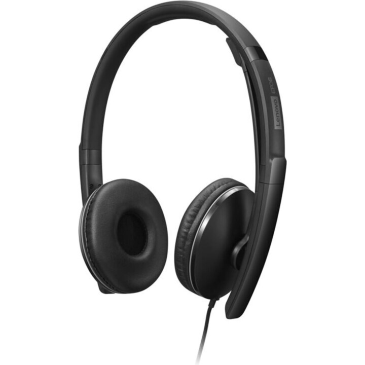 Lenovo Wired ANC Cuffia Gen 2, Microsoft Teams Certified, Nero