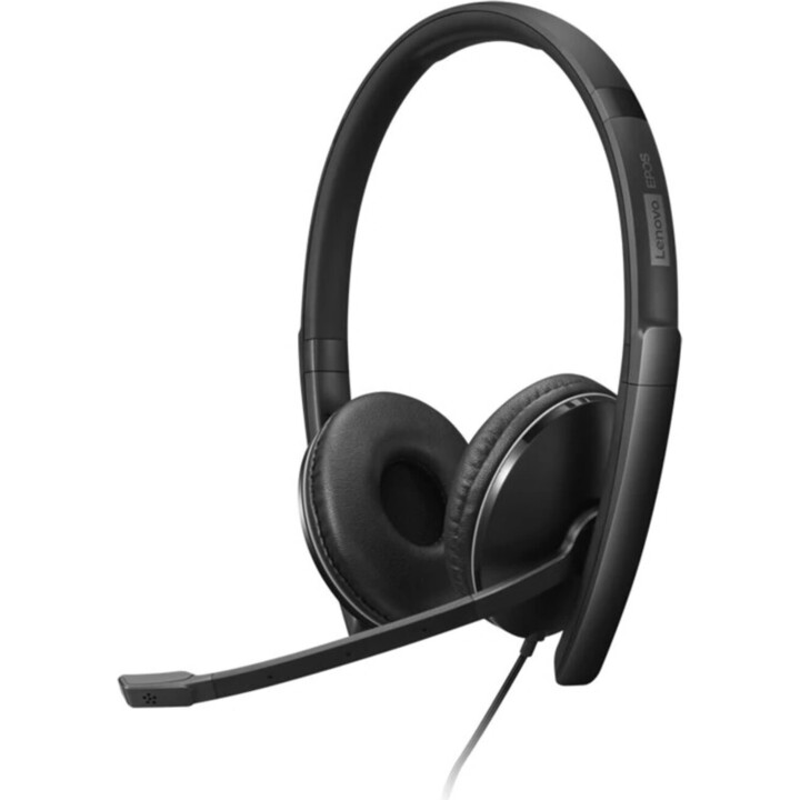 Lenovo Wired ANC Cuffia Gen 2, Microsoft Teams Certified, Nero