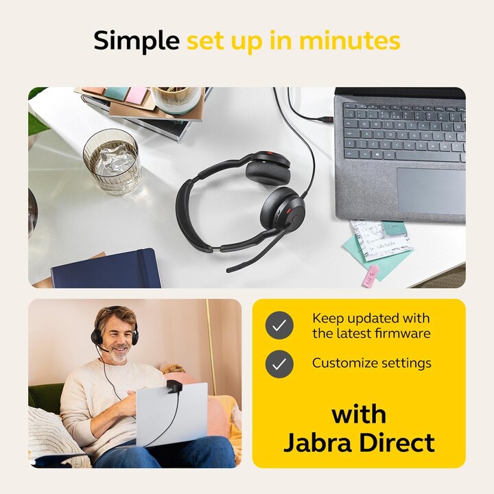Jabra Evolve2 50 UC Auriculares estéreo supraaurales