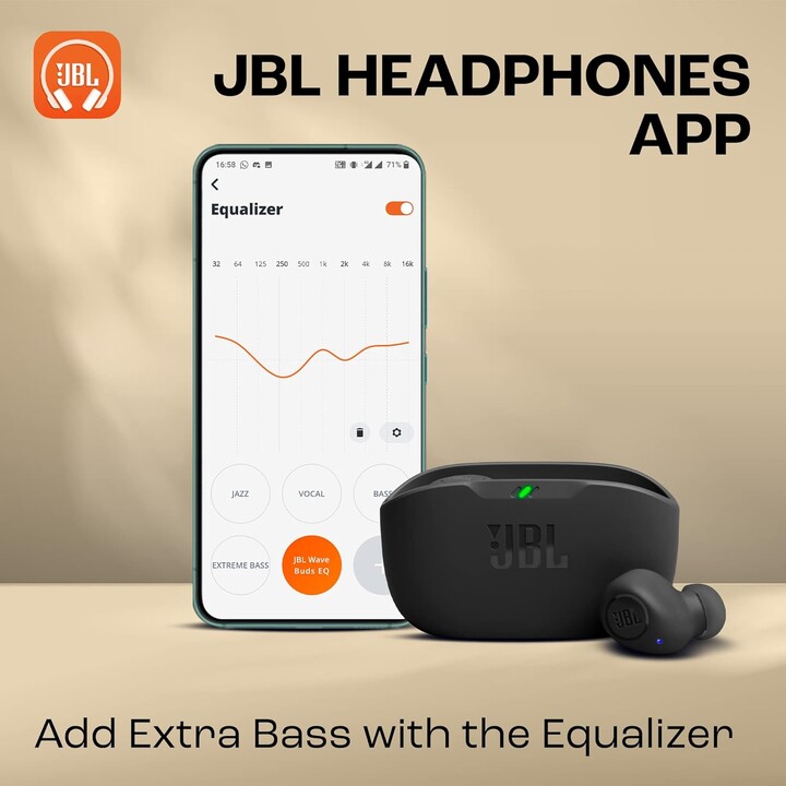 JBL Wave Buds TWS Negro - Auriculares Bluetooth