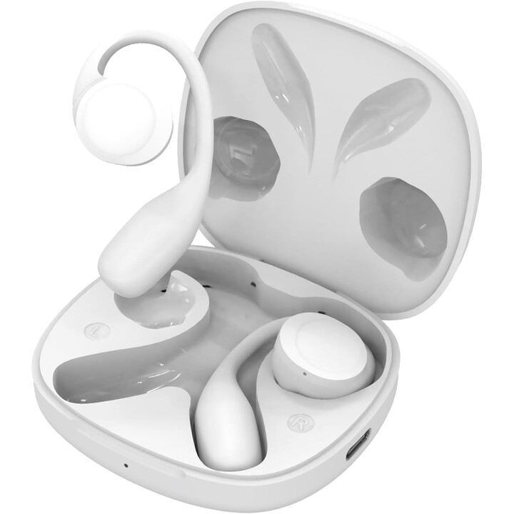 SPC Ether 2 Sense Bluetooth-Sportkopfhörer mit Ladeetui/8 Stunden Autonomie/Weiß
