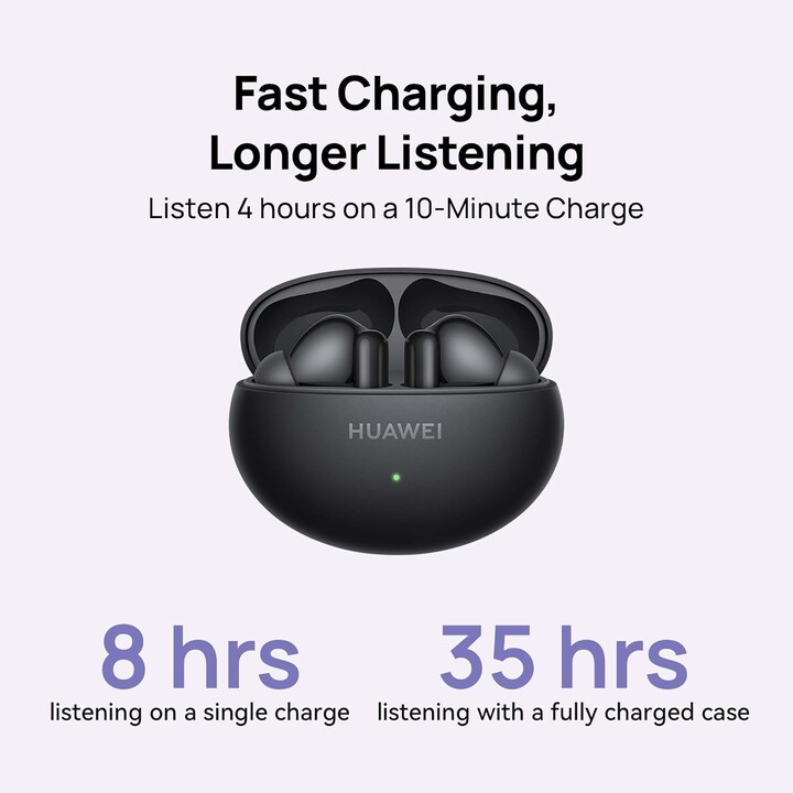 HUAWEI FreeBuds 6i, Smart ANC 3.0, Graves Impactantes, 35 Horas de Duración de la Batería, Bluetooth 5.3, Blanco