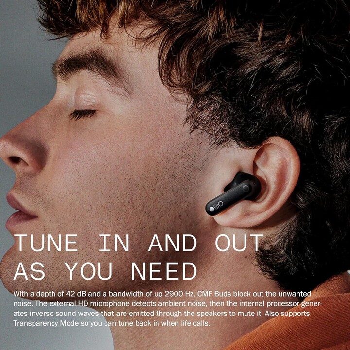 CMF by Nothing Buds Pro 2 Grau Klar - Bluetooth-Kopfhörer