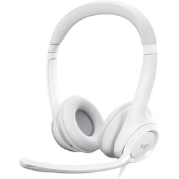 Logitech Fone de ouvido H390 USB cinza e branco varejo
