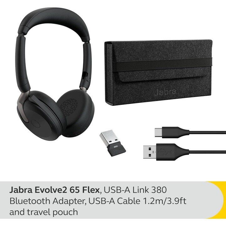 Jabra Auriculares Evolve2 65 Flex USB-A UC Stereo schnurlos