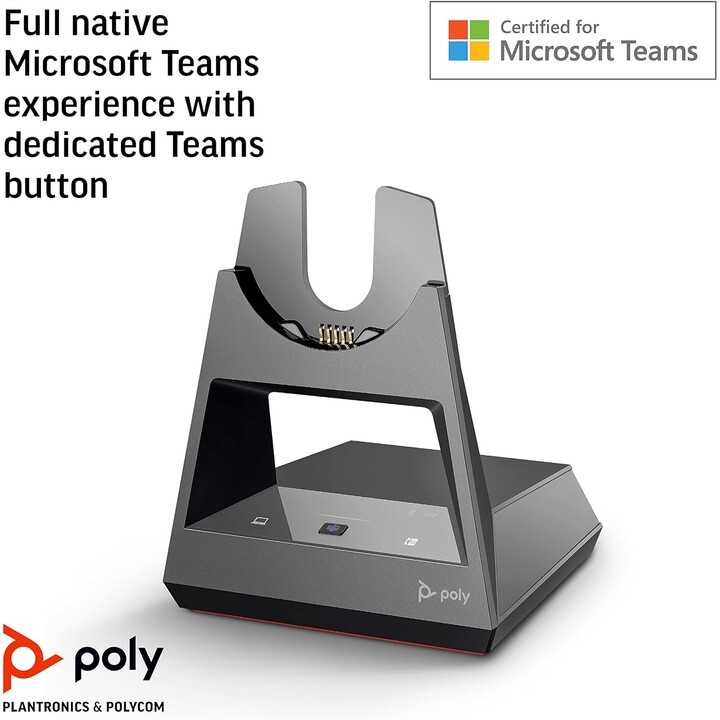 Poly Voyager Office Base Compatible con los auriculares Voyager Focus 2 y Voyager 4300 UC Series