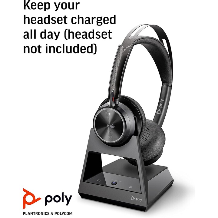 Poly Voyager Office Base Compatible con los auriculares Voyager Focus 2 y Voyager 4300 UC Series