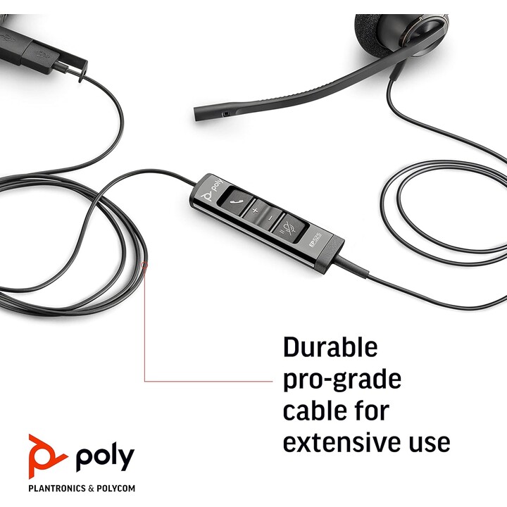 Poly EncorePro 525 Auriculares USB-A y USB-C - Protección auditiva acústica