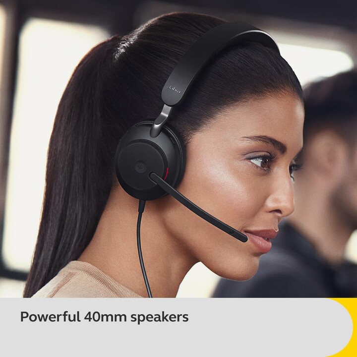 Jabra Headset Evolve2 40 SE USB-A UC Mono Auricular com tecnologia de chamada de 3 microfones