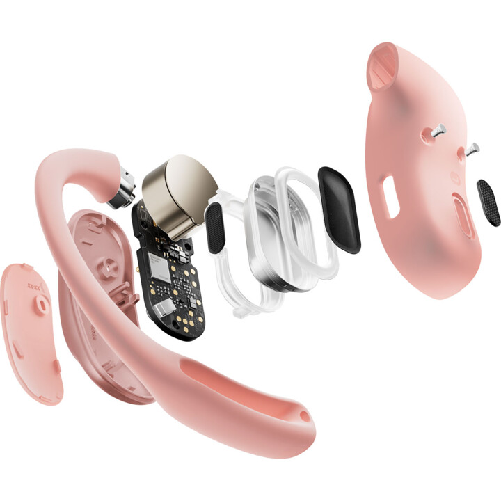 SHOKZ OpenFit Air Kopfhörer Kabellos Ohrbügel Anrufe/Musik/Sport/Alltag Bluetooth Rose