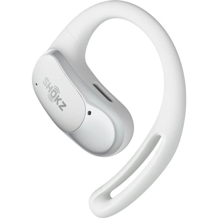 Shokz OpenFit Air, écouteurs sans fil blancs à crochet d'oreille, appels/musique/sport/usage quotidien, Bluetooth