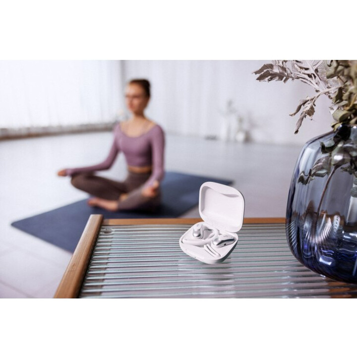 SHOKZ OpenFit Air, Weiss Cuffie Gancio auricolare wireless Chiamate/Musica/Sport/Uso quotidiano Bluetooth Bianco