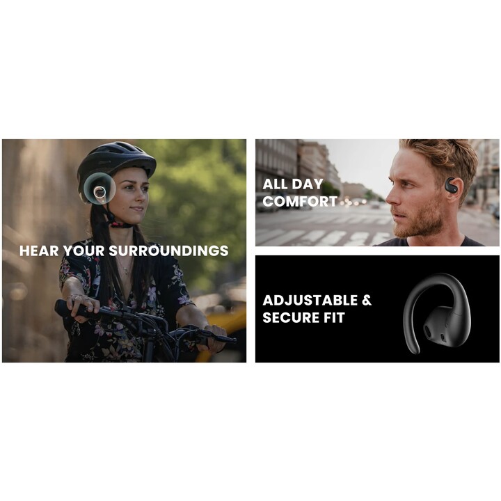 OPN Sound Aria+ auscultadores intra-auriculares sem fios pretos