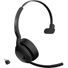 Jabra Evolve2 55 Fone de ouvido mono sem fio Tecnologia de conforto aéreo, Microfones com cancelamento de ruído e ANC