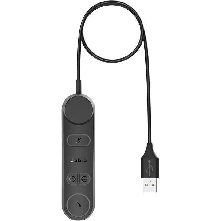 Jabra Engage 50 II Auriculares estéreo con cable con Link Call Control, Cancelación de ruido 3-Tecnología de micrófono y cable U