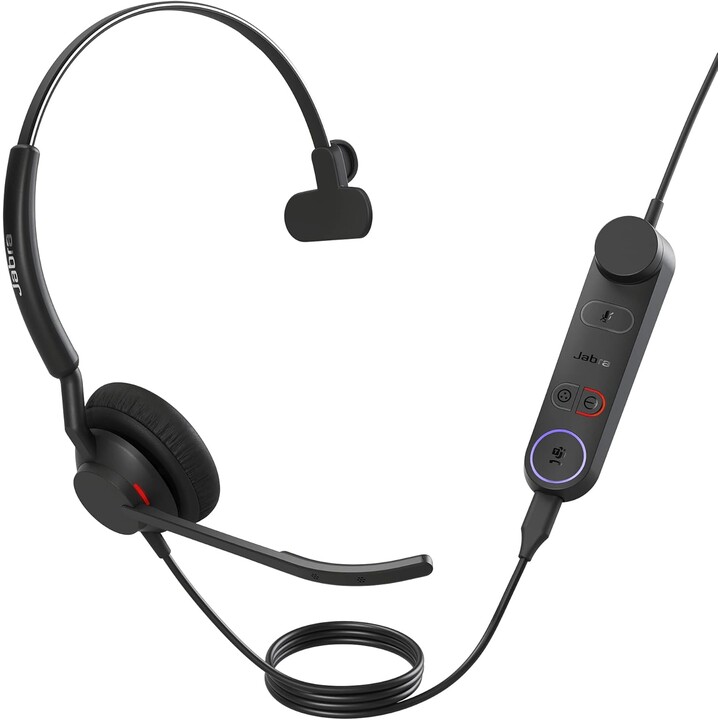 Jabra Engage 50 II Wired Mono Headset with Link Call Control, Noise-Cancelling 3-Mic Technology and USB-A Cable