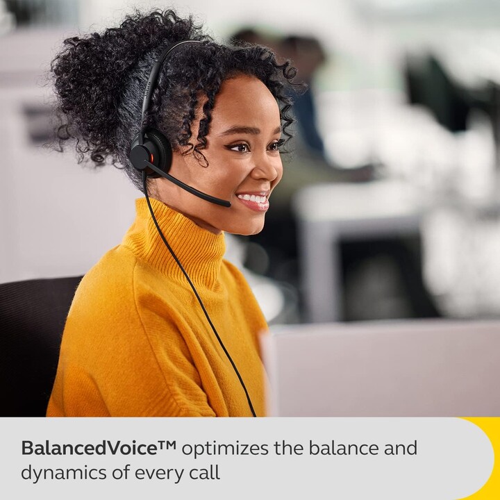 Jabra Engage 50 II Auriculares mono con cable con Link Call Control, Tecnología de 3 micrófonos con cancelación de ruido y USB-C