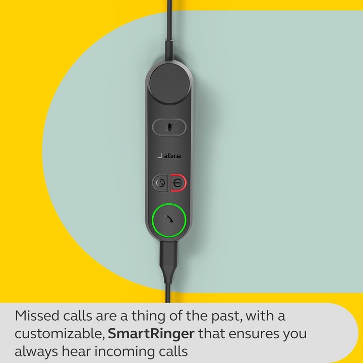 Jabra Engage 50 II Auriculares mono con cable con Link Call Control, Tecnología de 3 micrófonos con cancelación de ruido y USB-C