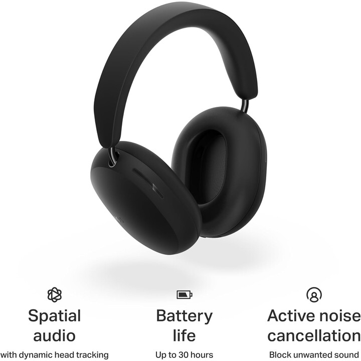 Cuffie Sonos Ace Cuffie wireless e cablate Chiamate/Musica USB Tipo C Bluetooth Nero