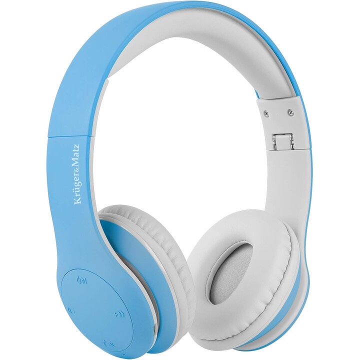 Cuffie over-ear wireless per bambini Kruger&Matz modello Street Kids, colore blu
