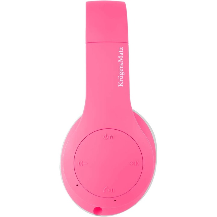 Kruger&Matz wireless over-ear headphones for children model Street Kids, pink color
