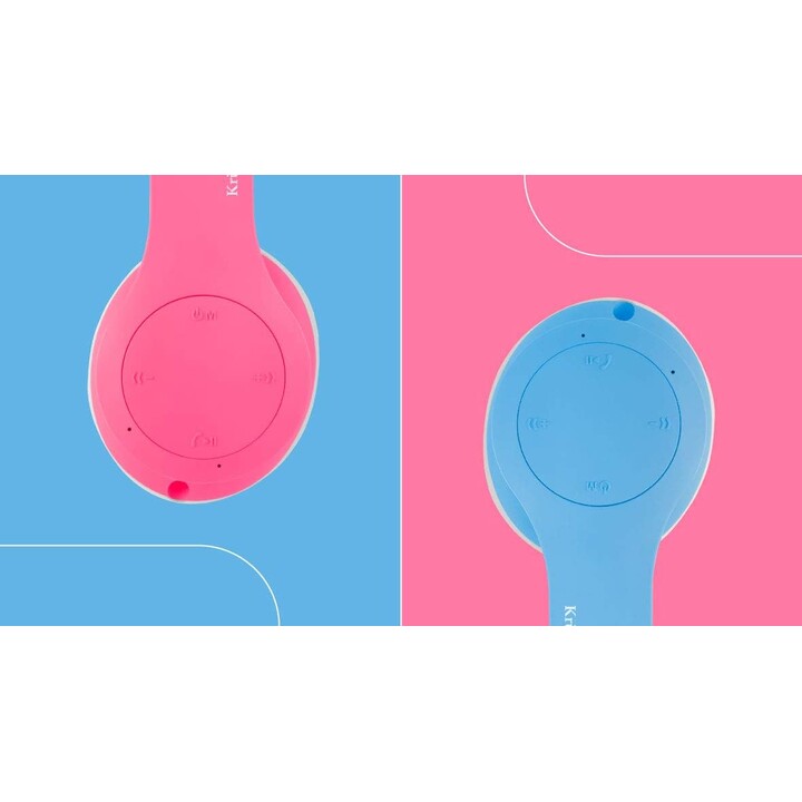 Kruger&Matz wireless over-ear headphones for children model Street Kids, pink color