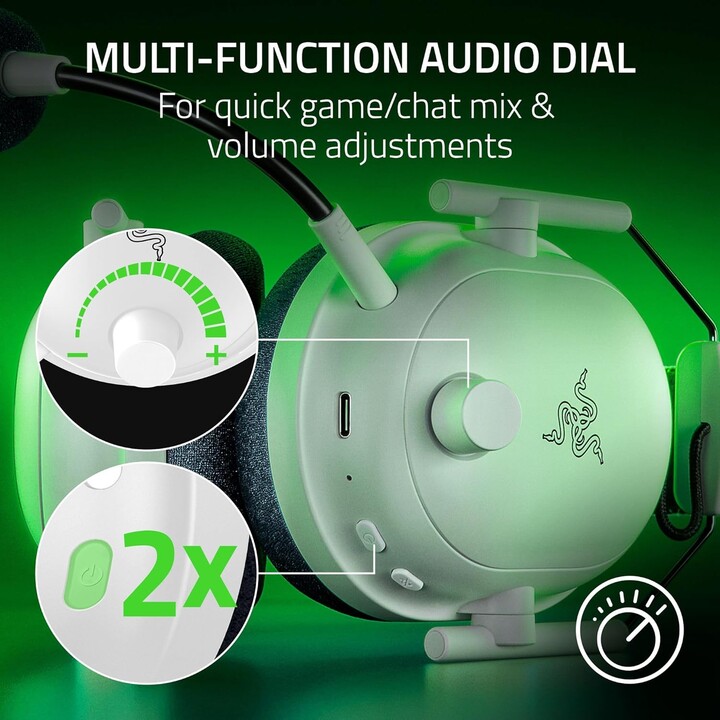 Razer Auriculares para juegos | BlackShark V2 Pro (Xbox Con licencia) | Wireless | Over-Ear | Micrófono | Noise canceling | Bla