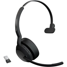 Jabra Evolve2 55 Casque mono sans fil Air Comfort Technology, Micros antibruit, et ANC