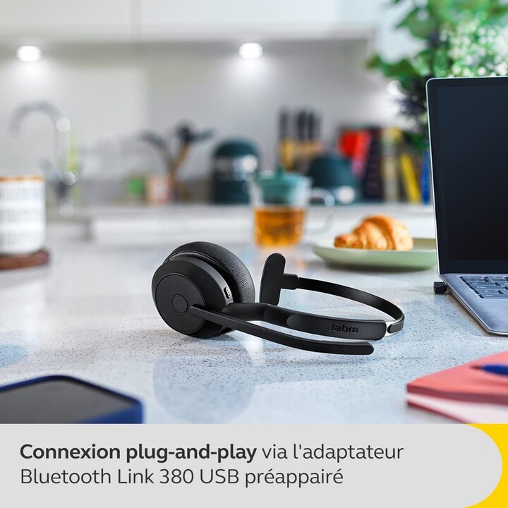 Jabra Evolve2 55 Auricolare mono senza fili Air Comfort Technology, Microfoni con cancellazione del rumore, E ANC