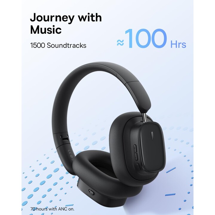 Baseus Bowie H1i Noise-Cancellation Auriculares inalámbricos Cluster Negro
