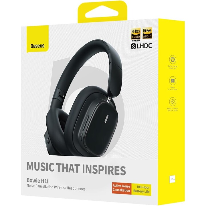 Baseus Bowie H1i Noise-Cancellation Auriculares inalámbricos Cluster Negro