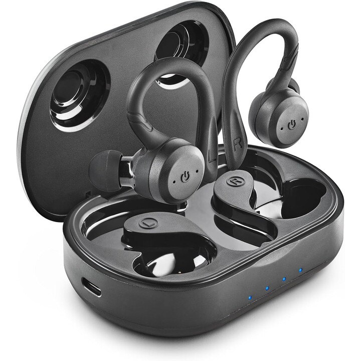 Auriculares Deportivos Bluetooth NGS Ártica Jogger con estuche de carga/ Autonomía 10h/ Negros