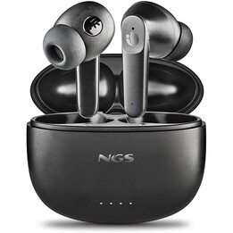 Auriculares Bluetooth NGS Ártica Hush con estuche de carga/ Autonomía 4h/ Negros