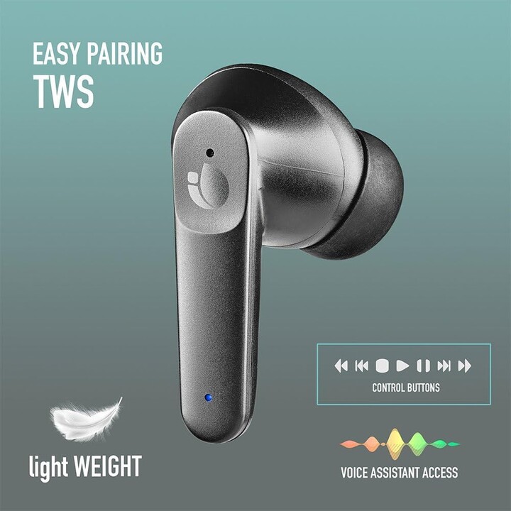 Auriculares Bluetooth NGS Ártica Hush con estuche de carga/ Autonomía 4h/ Negros