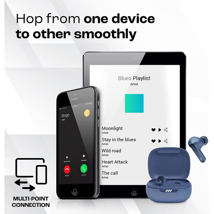 JBL Live Pro 2 TWS Azul con cancelación de ruido (ANC) - Auriculares Bluetooth