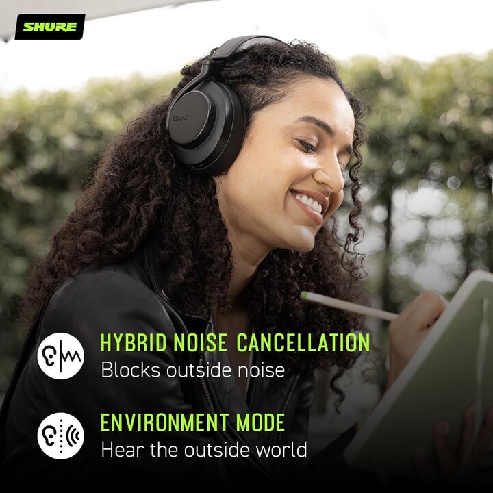 Shure SBH50G2-BK - auriculares inalámbricos profesionales AONIC 50 con sistema ANC (negro)