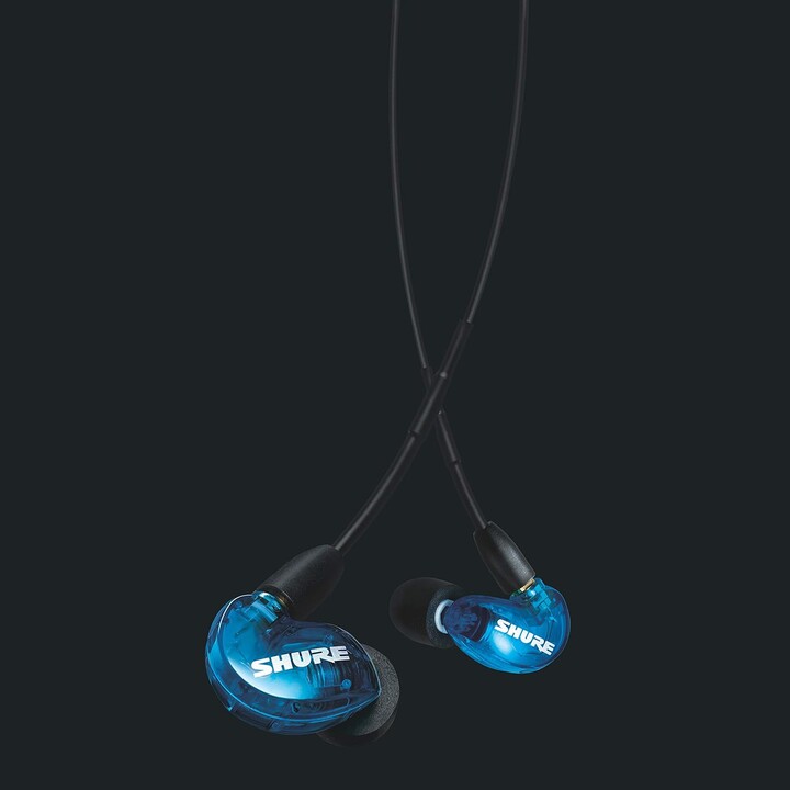 Shure AONIC 215 - auriculares de botón con transductor único y cable de 3,5 mm (azul)