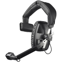 Beyerdynamic Auriculares de una oreja con micrófono hipercardioide dinámico, 50 ohmios, negro Negro