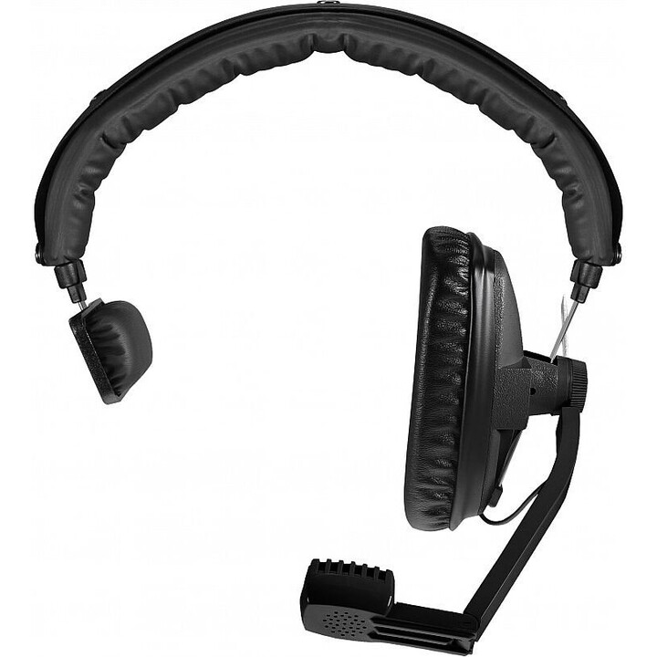 Fone de ouvido Beyerdynamic de um ouvido com microfone hipercardióide dinâmico, 50 Ohm, preto Preto