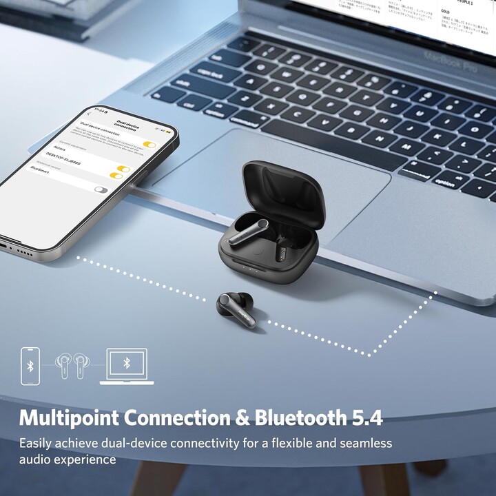 Earfun Air Pro 4 ANC QuietSmart 3.0 Negro - Auriculares Bluetooth