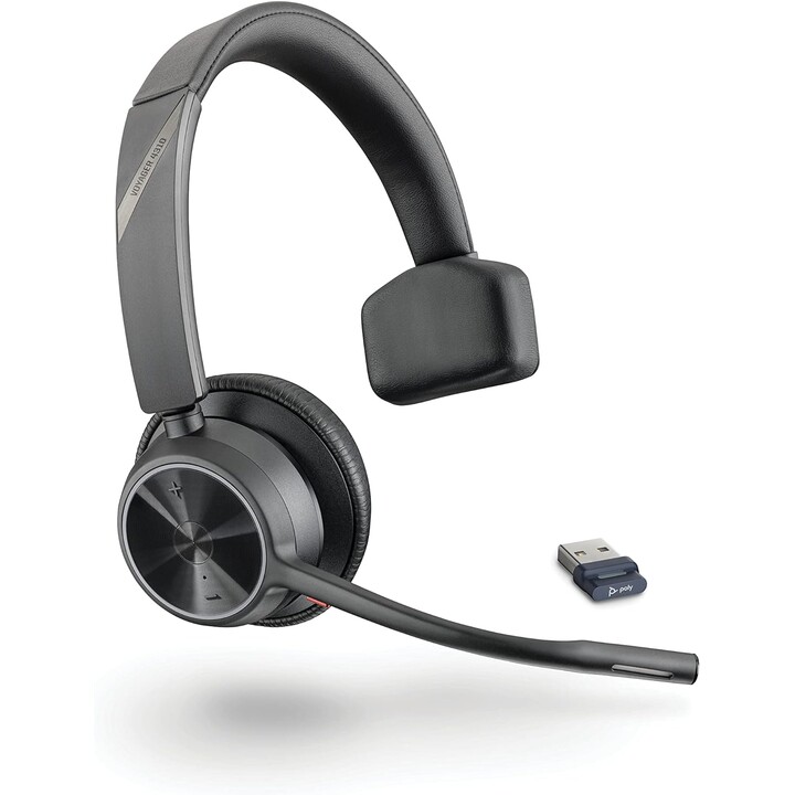 POLY Voyager 4310 UC Fones de ouvido sem fio Faixa de cabeça para escritório/Call Center USB tipo A Bluetooth preto
