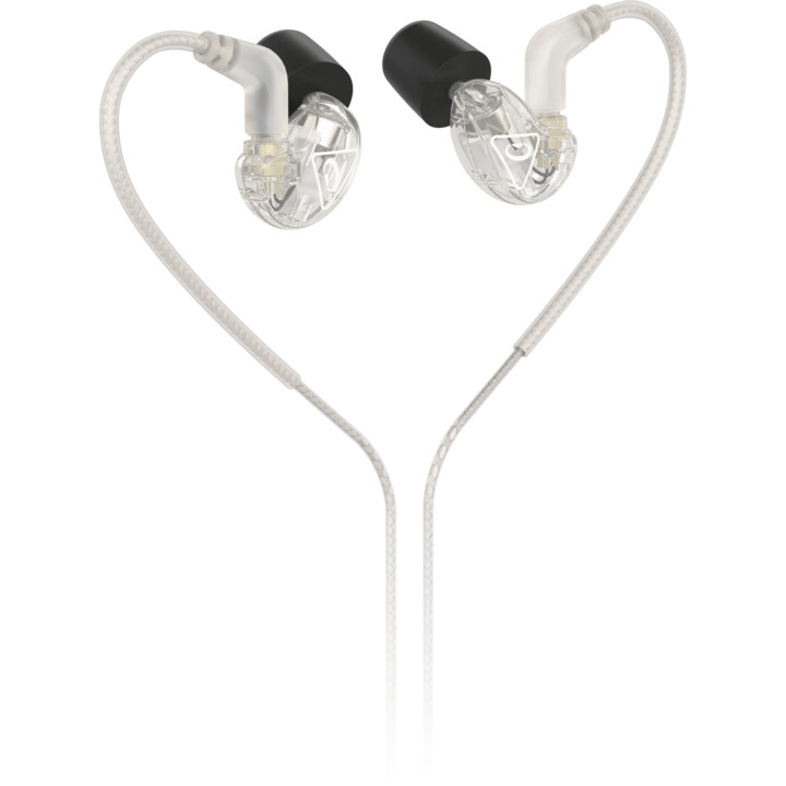 Fones de ouvido intra-auriculares Behringer SD251-CL com conector MMCX, transparentes
