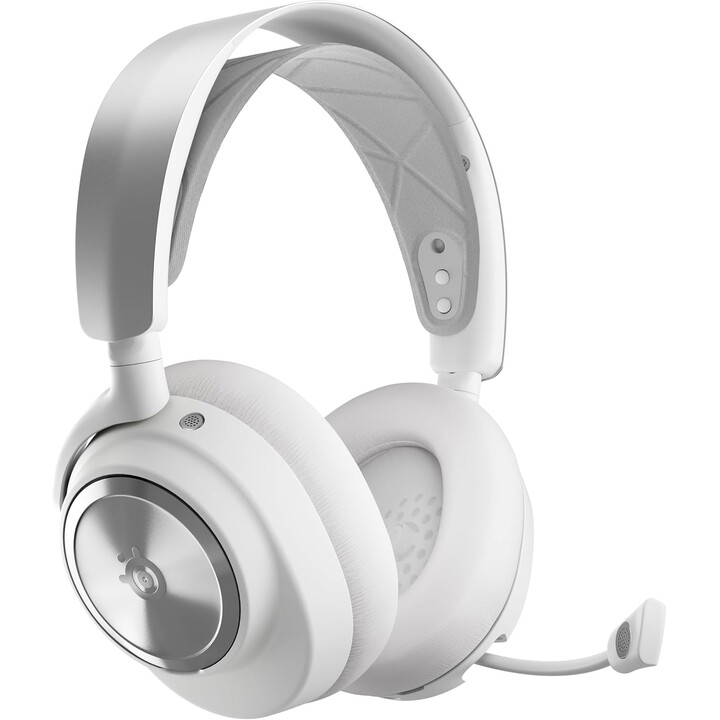 Steelseries Arctis Nova Pro Wireless Auriculares Inalámbrico Y Alámbrico Diadema Juego Bluetooth Plata, Blanco